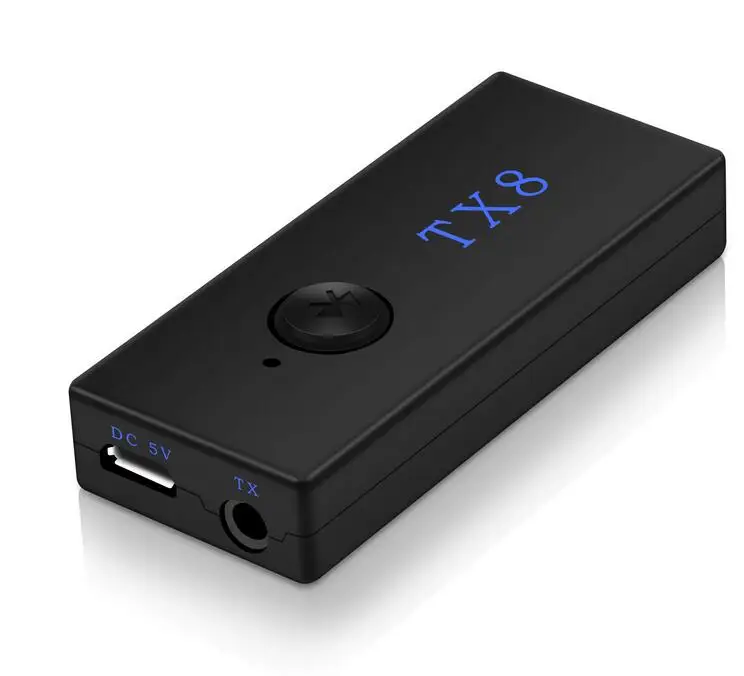 DC 5V TX8 Wireless Bluetooth Transmitter Receiver Adapter Stereo Audio Music Adapter RCA 3 5mm Audio 2 In 1 for TV Headphone PC