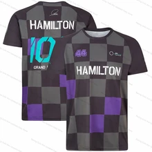 

2021-2022 Lewis Hamilton Special Edition T-shirt Short Sleeve F1 Shirt 100 Grand Prix Victory T-shirt Racing Suit PETRONAS Tees