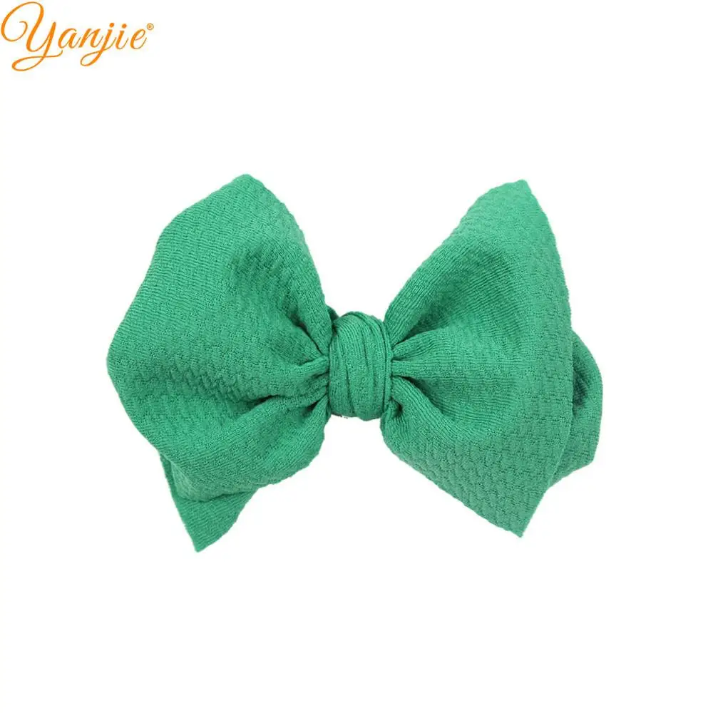 green 10 шт./лот заколка с бантиком 4,5 ''двухслойные однотонные заколки-бантики для волос для женщин DIY аксессуары для волос для девушек вечерние аксессуары для волос Mujer - Цвет: green