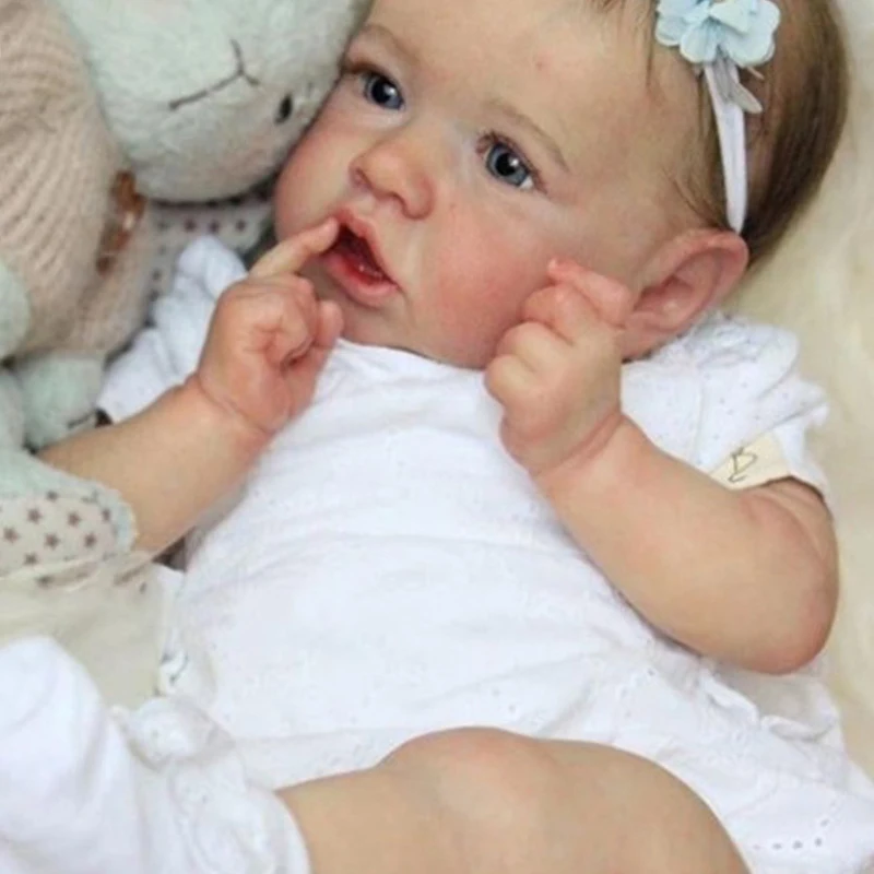 

55CM Realistic saskia reborn baby doll popular newborn doll soft touch cuddly Bebe Reborn Girl Full Body Silicone art doll