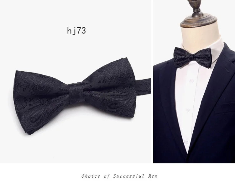 New Fashion Men's Bow Ties Wedding Double Fabric Flower Twill Bowtie Club Banquet Anniversary Butterfly Tie with Gift Box