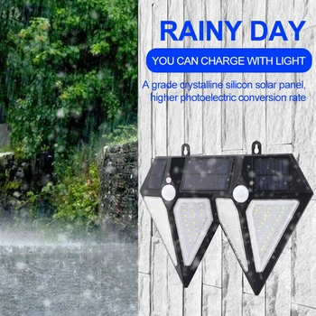 

Practical Home In1 Solar Light Outdoor Waterproof 4-Side Rhombus Solar Sunlight Powered Lamp Motion Sensor Wall Light For Garden