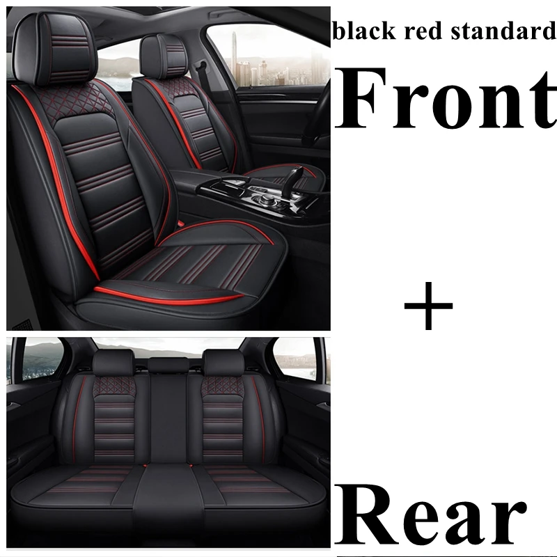 Чехол на Автокресло для JEEP Wrangler jk Renegade Compass CHEROKEE Grand CHEROKEE Commander Патриот неограниченное количество Rubicon Sahara Liberty - Название цвета: black red standard