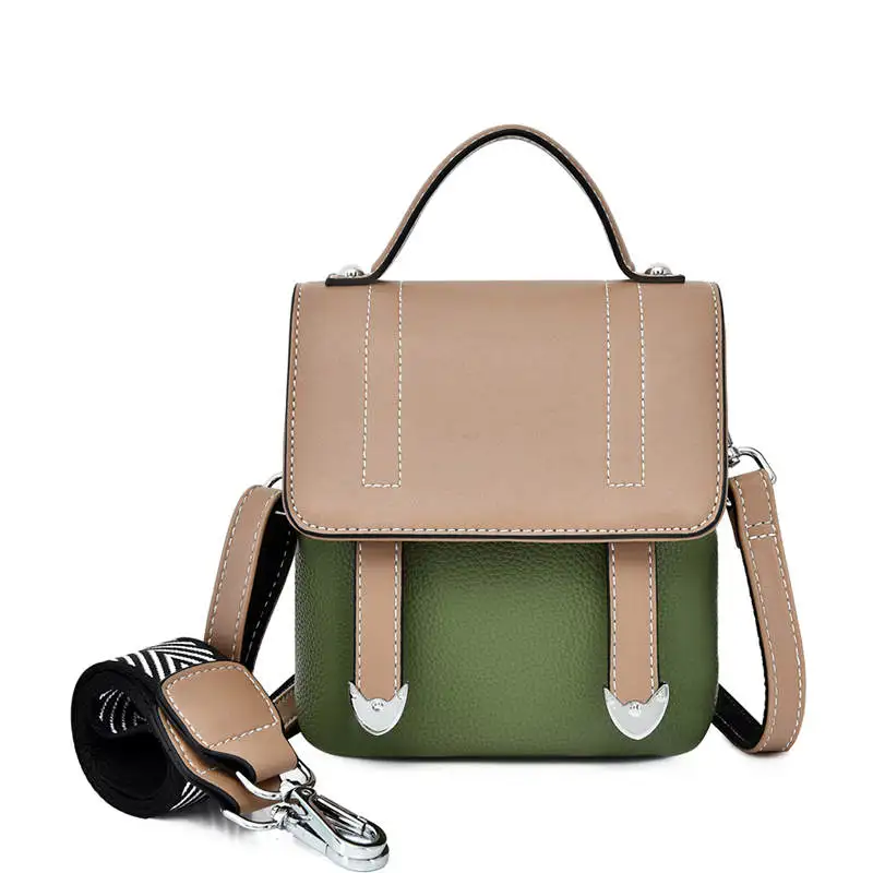 Модный рюкзак женский брендовый кожаный женский рюкзак маленькая внешняя дорожная сумка для девочек сумка на плечо для женщин - Цвет: green