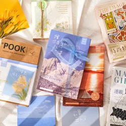 Carte postale créative Ins Style, 30 pièces, en boîte, cadeau fleur de coucher de soleil, bande dessinée, Message de bénédiction, carte de vœux, matériel de décoration pour Journal 
