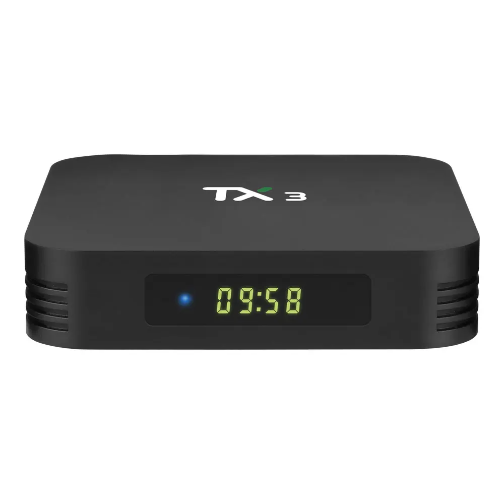 Tanix TX3 S905X3 Смарт ТВ контейнер под элемент питания 2/4GB 16 GB/32/64 GB 2,4G 5G двухъядерный процессор Wi-Fi Android 9,0 Amlogic Media Player Поддержка голосовой пульт дистанционного управления Управление