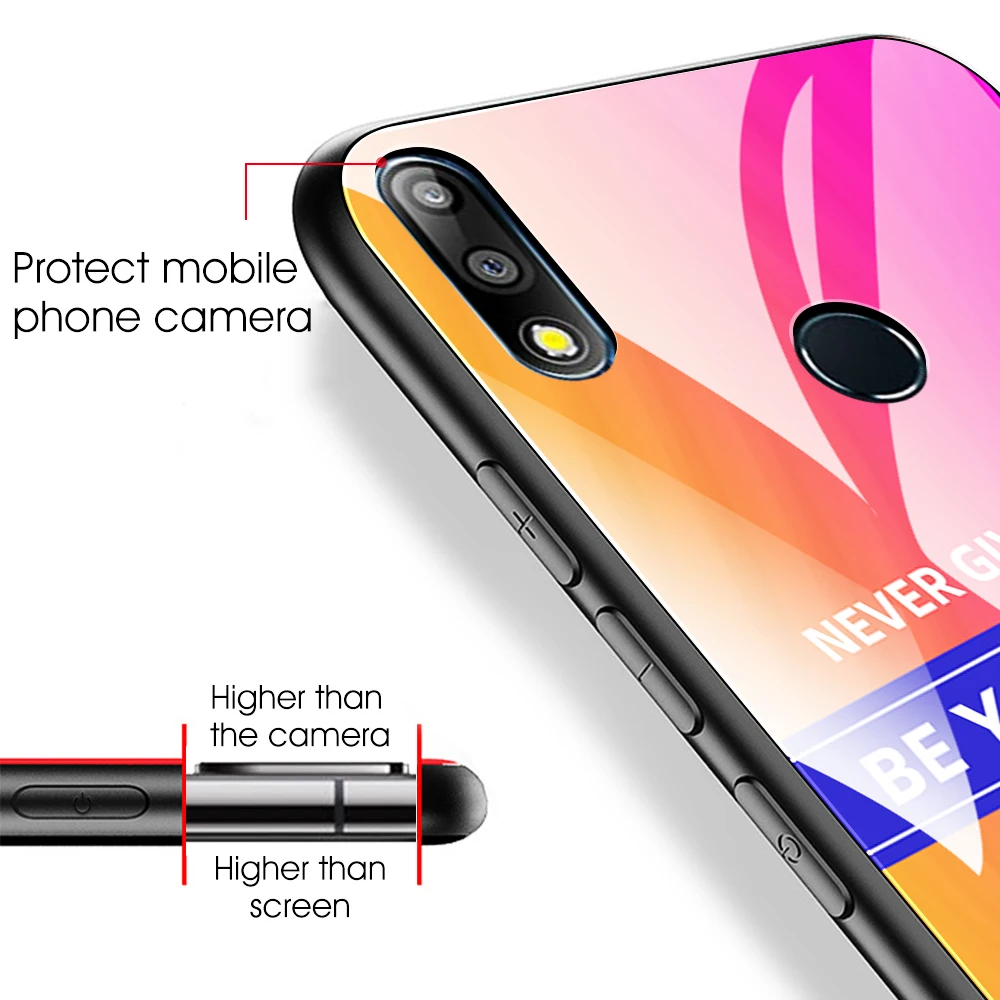 25 шт. модный крутой градиентный стеклянный чехол для телефона для ASUS ZB601KL/ZB602KL/ZB631KL/ZB633KL TPU+ стеклянный жесткий чехол-накладка