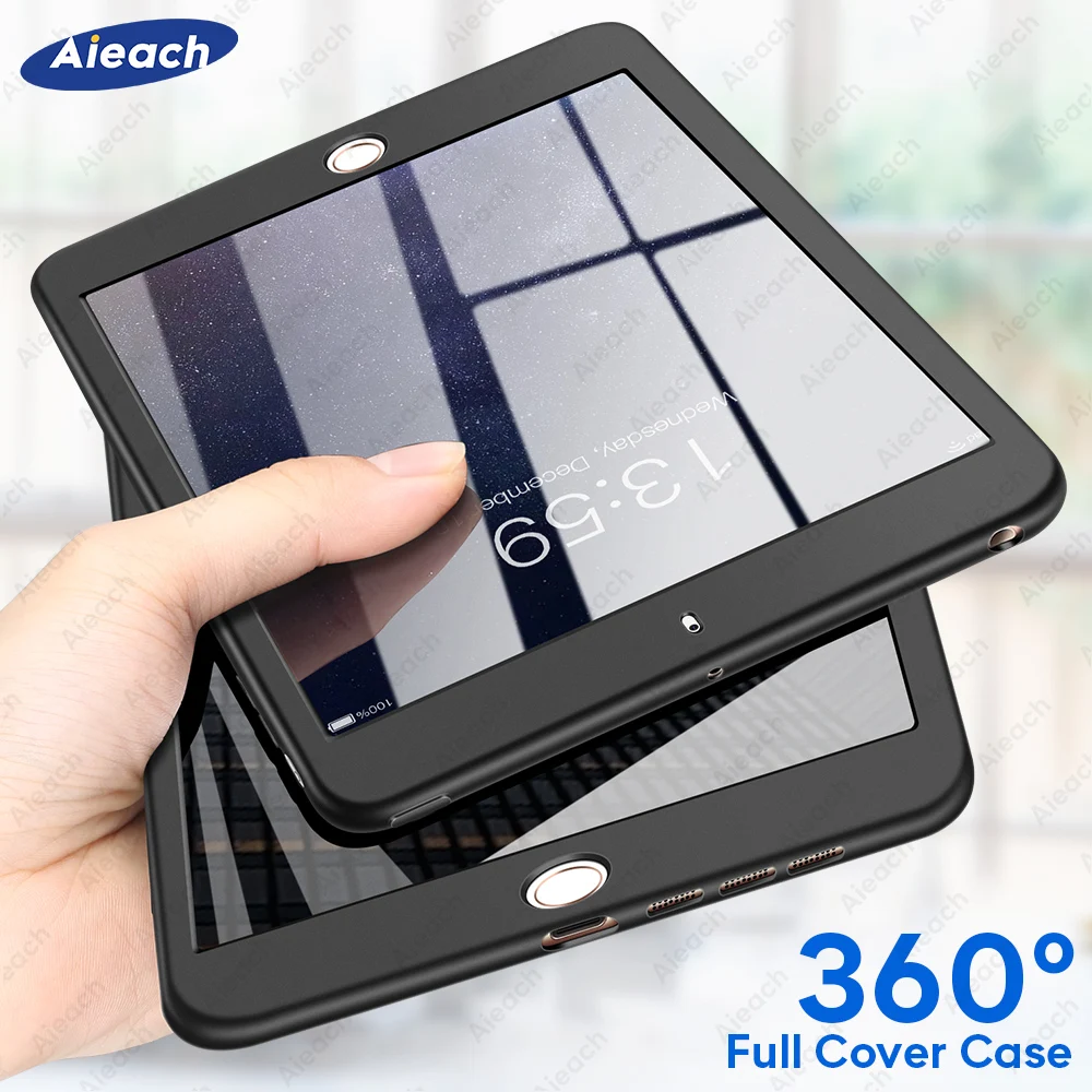 

360 Full Cover Case For 9.7" iPad 2 4 3 Case With Screen Protector Ultra Thin Soft Silicone Shockproof Case For iPad 2 3 4 Funda