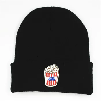 

Cotton Popcorn embroidery Thicken knitted hat winter warm hat Skullies cap beanie hat for kid men and women 218