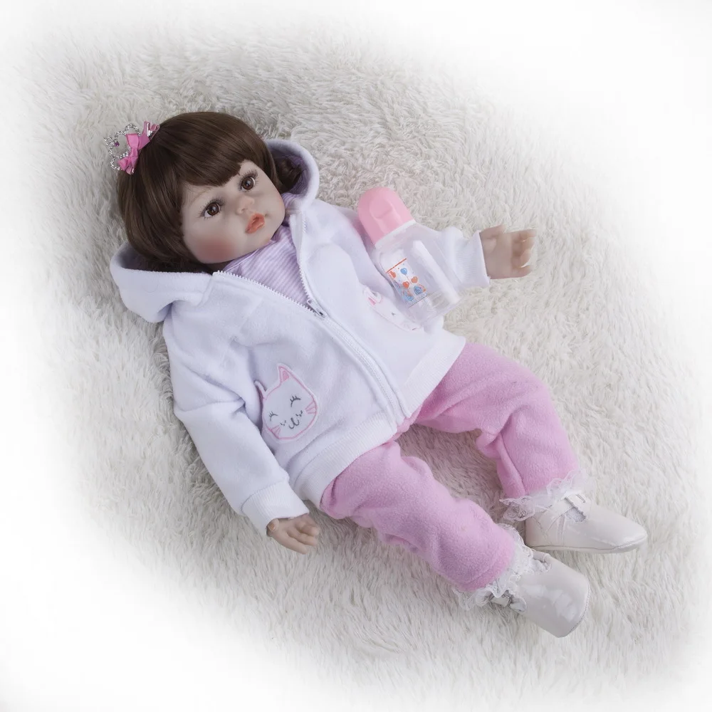 Pickwoo 48 см bebes reborn doll 18 дюймов куклы для маленьких девочек Мягкие силиконовые Boneca Reborn Brinquedos Bonecas подарки на день детей игрушки