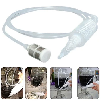 

Kitchen liquid Siphon Kitchen Wine Accessories Alcohol Distiller Brew Syphon Filter Tube Manual Home Brewing Siphon