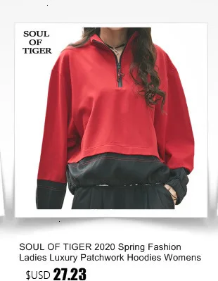 SOUL OF TIGER, весенние Роскошные модные корейские женские топы, уличная одежда, женские повседневные футболки с О-образным вырезом и длинными рукавами, женская одежда