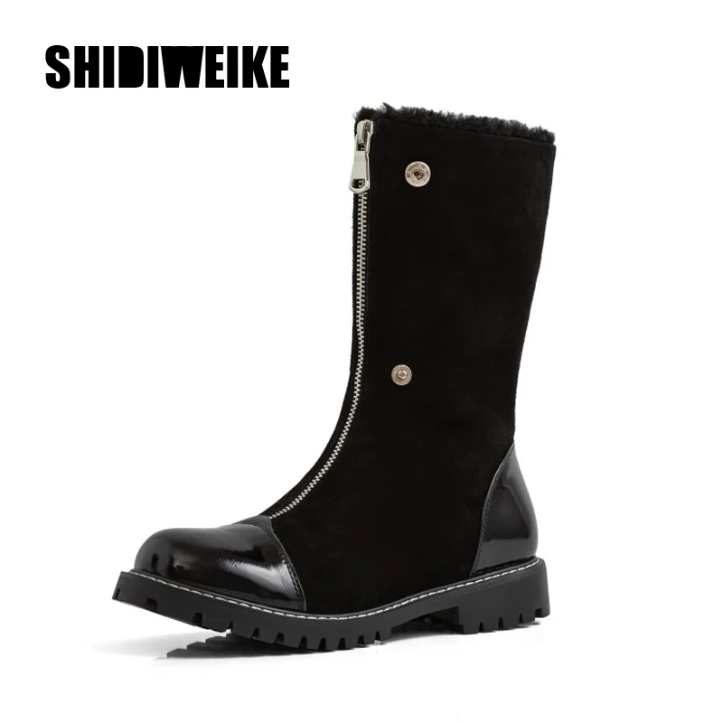 Новинка зимние сапоги из натуральной овечьей кожи теплые женские до середины