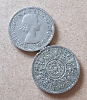 

UK United Kingdom 2 Shilling 28.5mm Commonwealth Coins Old Original Coin Collectible Edition 100% Real Random Year