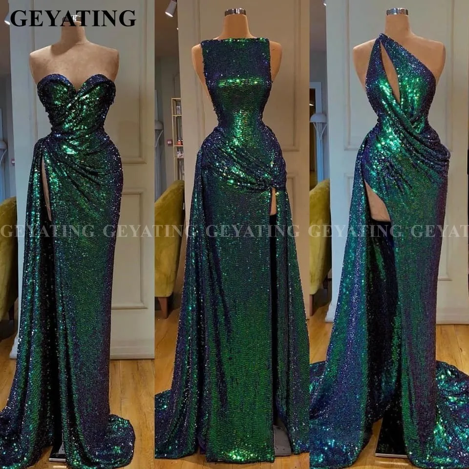green haute couture dress
