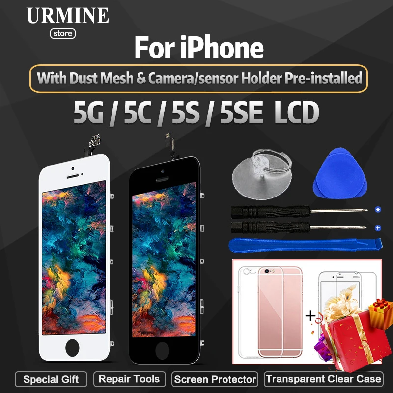 

AAA+++ For iPhone 5 5C 5S 5SE LCD High Quality For iPhone 4S 6 6S Screen Replacement No Dead Pixel Display 100% Test Guarantee