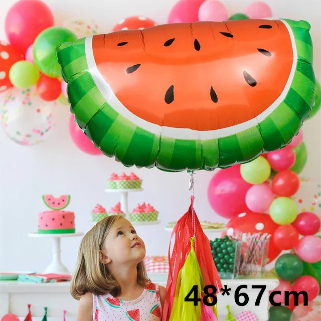 Large Flamingo Donut Sunglasses Watermelon Pineapple Balloons Birthday Summer Theme Party Fruits Helium Globos Decorative Toys - Color: as picture