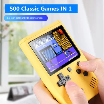 

2020 NEW Retro Portable Mini Handheld Video Game Console Color LCD Kids 3.0 Inch 5 Color Game Player Built-in 500 games Console