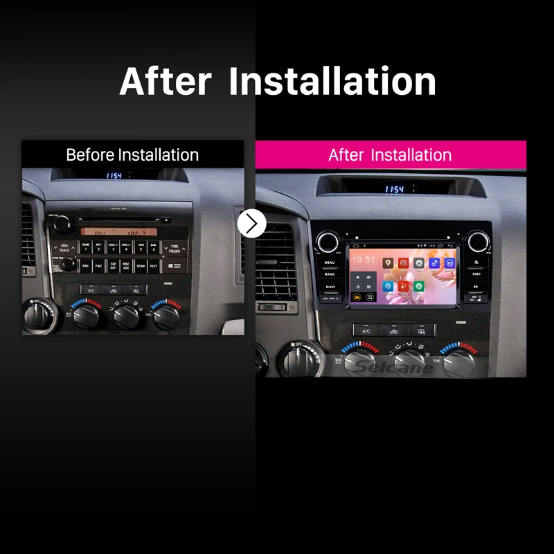 Seicane " Navi Android8.1 автомобильный 1Din gps для 2008 2009- Toyota Sequoia/2006 2007 2008 2009 2010-2013 Tundra мультимедийный плеер