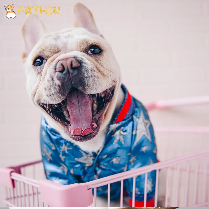 FATHIN французский одежда для бульдога толстовка с капюшоном собаки роскошная Adidog