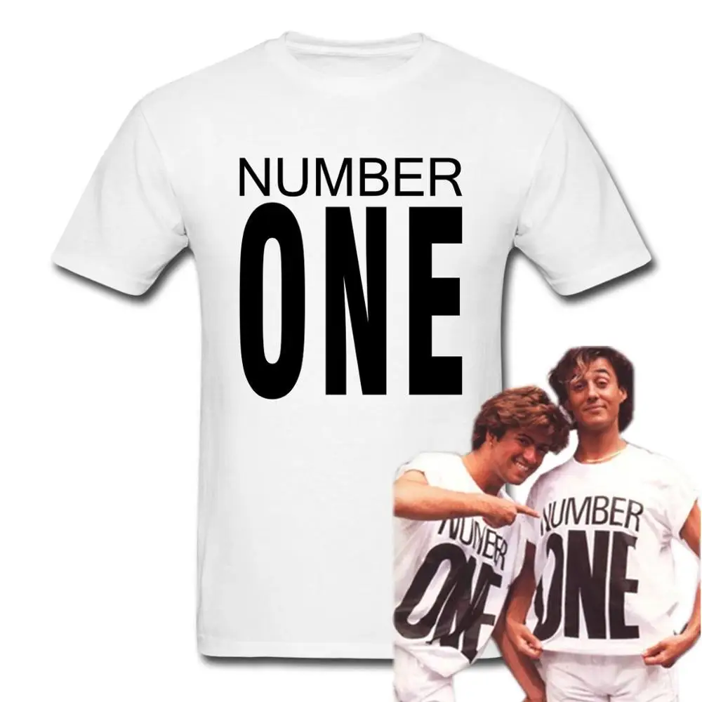Винтажные футболки с надписью Number One как у Джорджа Майкла эндрюша риджелея wham