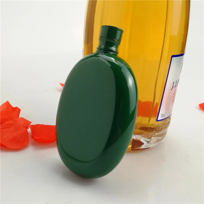 Green Высокое качество, 3 унции, нержавеющая сталь, Мини фляжка, модная, портативная, для улицы, бутылка для вина, контейнер для ликера, Женская фляга - Цвет: Green