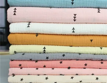 

100x135cm Cotton Pattern Double Gauze Soft Fabric Baby Blanket Sewing Fabric