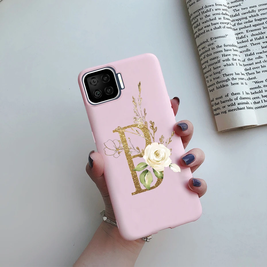 cases for oppo phones For OPPO Reno 4 Lite Case Flowers Letters Soft TPU silicone Back Phone Cover For OPPO Reno4 Lite A93 F17 Pro CPH2119 Case Funda oppo cover