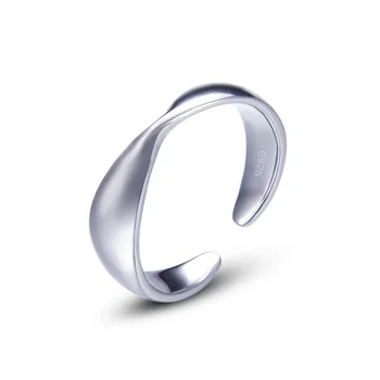 

Wholesale Plain Rings Solid 925 Silver Open Ring for Women Party Accessory Tail Finger Accessory with Box Engagement Jewelry 925