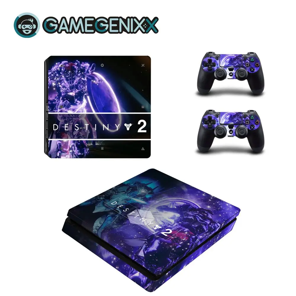 Destiny 2 Наклейка на кожу GAMEGENIXX Виниловая наклейка для PS4 Slim Console и 2 контроллеров-destuny 2 - Цвет: Destiny 2