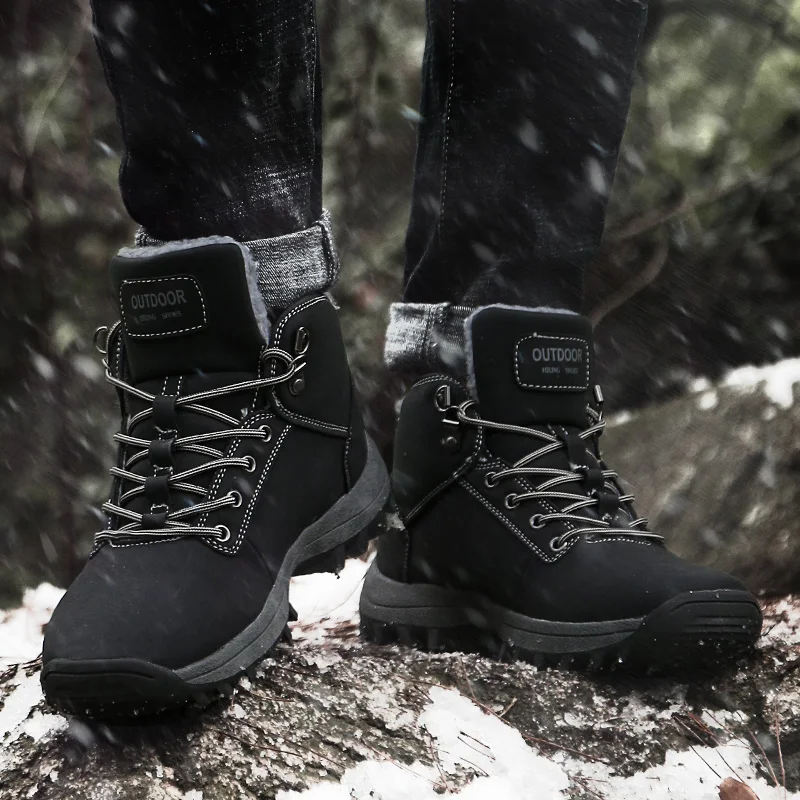 Мужские ботинки мужская зимняя обувь размера плюс; большие размеры 36-48 тёплые штаны по щиколотку для кожаные зимние ботинки Для мужчин на плюшевой подкладке, зимние кроссовки Для мужчин s* 8888