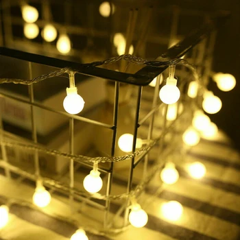 

Solar Light String Outdoor Garden Wedding Party Solar Light String Globe Ball Romantic Lawn 50 LEDs