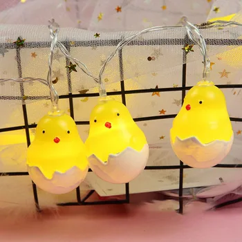 

Cute Animal LED String Lights Halloween Yellow Duck Small Chicken Night Light Wedding Party Kids Room Decoration Lights chanukah