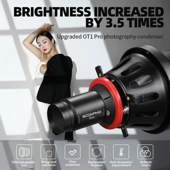 

OT1 PRO II Focalize Conical Snoots Photo Optical Condenser Art Special Effects Shaped Beam Light Cylinder for GODOX Bowens mount