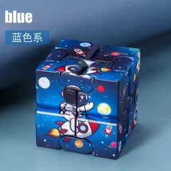 Astronautas infinitamente virar o segundo pedido quadrado, roxo, e o segundo fim brinquedos fidget para ansiedade aliviar o estresse brinquedos