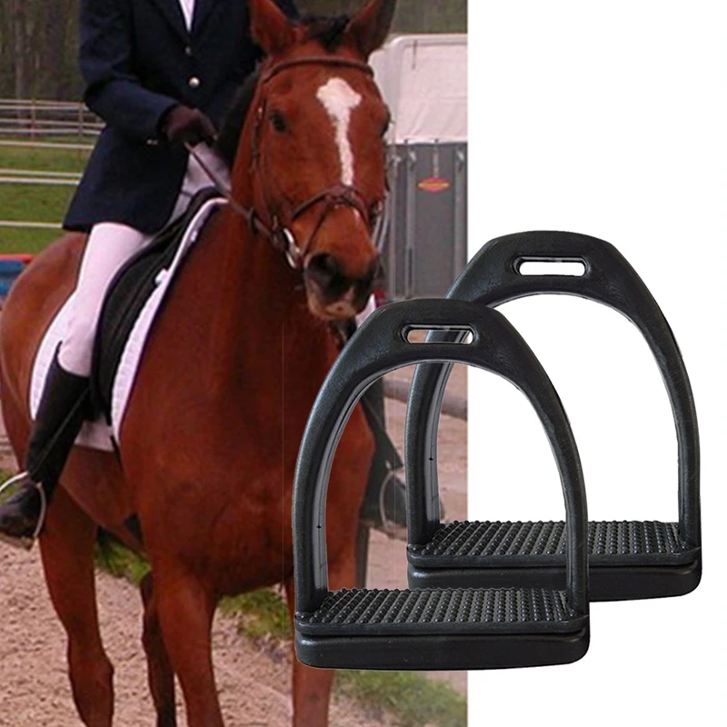 2 шт лошадь стремя ЛОШАДЬ СЕДЛО противоскользящее утолщенное лошадь педаль Конное Оборудование безопасности поставки оборудование для верховой езды черный