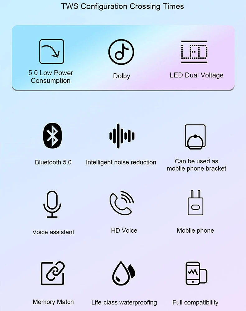 Bluetooth V5.0 наушники беспроводные наушники 8D стерео Спортивные Беспроводные наушники-вкладыши гарнитура 2000 мАч Мощность для iPhone Xiaomi