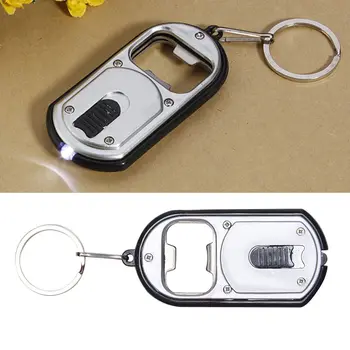 

Multi-Purpose 2-in-1 Keychain Key Ring LED Light Flashlight Torch Bottle Opener