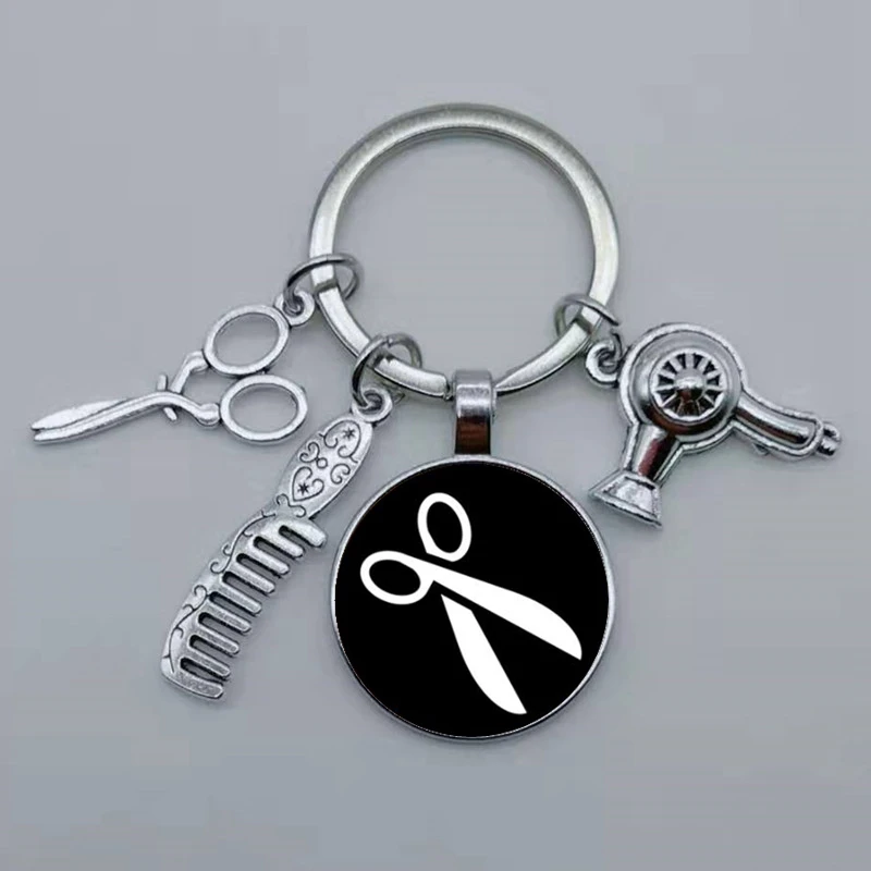 Тепло! Новая модная прическа Подарочный стеклянный брелок Ретро ювелирные