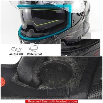 

Dot Helmets Motorcycle Helmet Snake Pattern Carbon Fiber Retro casco capacete moto Motorbike For Soman SM-X7 Full Face