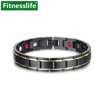 

Bracelets Health Care Loss Weight Effective Therapy Negative Ion Neodymium Magnet Germanium Power Wrist For Man and Woman