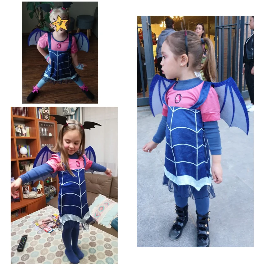 Страшные костюмы Vampirina косплей для детей одежда на Хэллоуин карнавал выступление