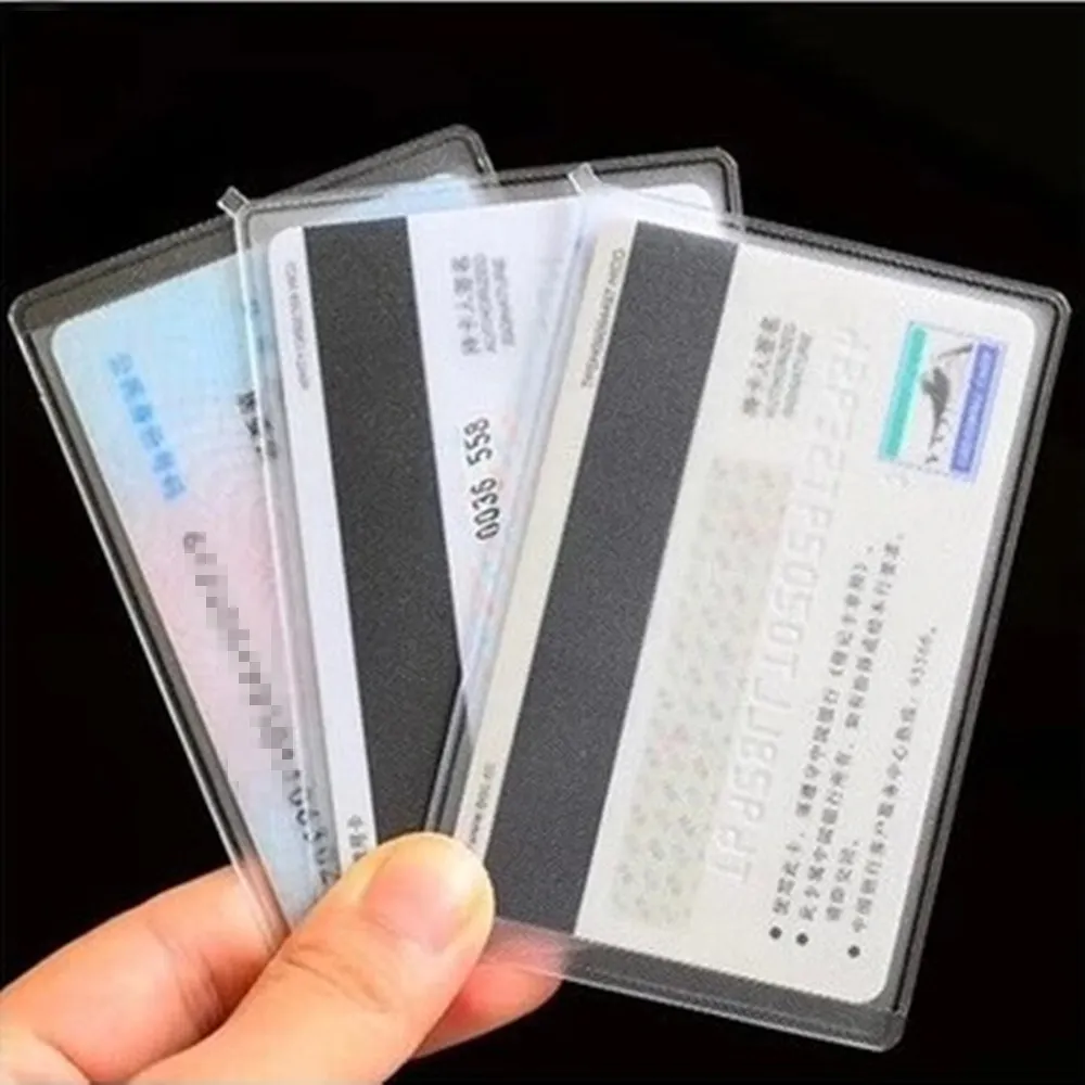 

1000pcs 6*9.6cm Frosted Transparent Plastic Card Holder Credit Debit Cards Protector Sleeves Cover Dust-proof Wholesale