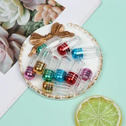 10Pcs/Set Portable Empty Capsules Transparent Gel Caps WaterProof Plastic Bottle