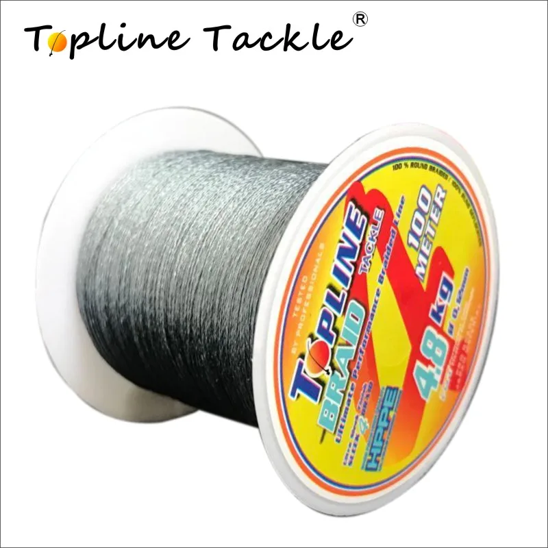 TOPLINE рыболовная плетеная многонитевая леска из ПЭ Япония 300 м 4 пряди Тонущая
