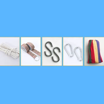 

Set Hammock Outdoor Camping Hiking Backpacking Gear Canvas Visecose Rope
