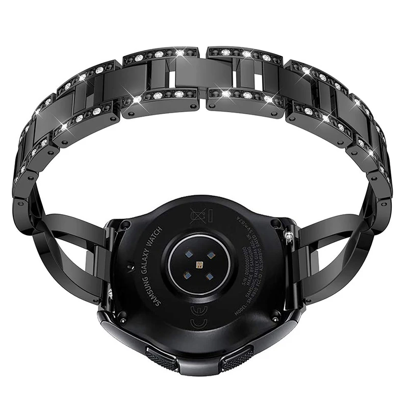 22 мм Кристалл Bling металлический ремешок часы ремешок для samsung gear S3 Frontier GY88