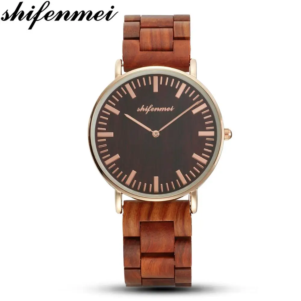 

Shifenmei Man Woman Watch Hand Natural Fashion Wooden Watch Top Luxury Brand Men & Woman Watch Quartz relogio Macho Feminino