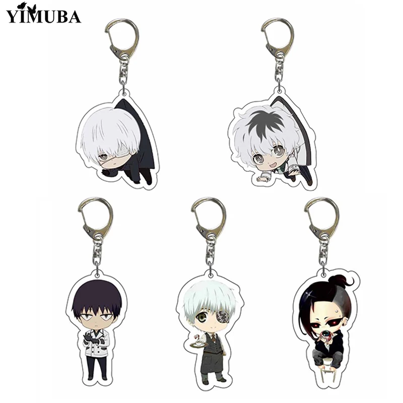 Anime Tokyo Ghoul Metal Key Chain Unisex Necklace Pendant Alloy key Ring Gifts 