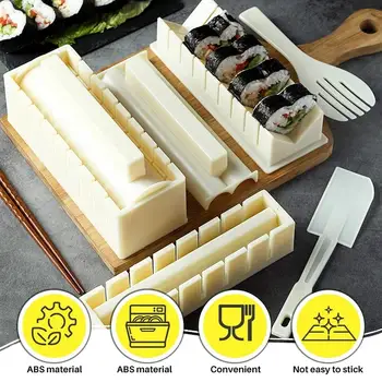 10 шт. DIY пресс-форм Пособия по кулинарии инструменты суши-комплект дома Кухня машина для тиснения суши egg Roll чайник Набор инструментов гаджет...